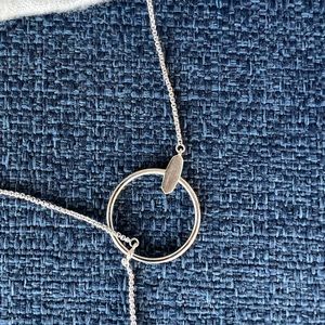 Small Tegan Y necklace in silver